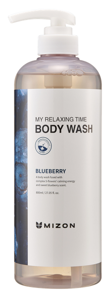 MIZON My Relaxing Time [Blueberry] dušas želeja, 800 ml
