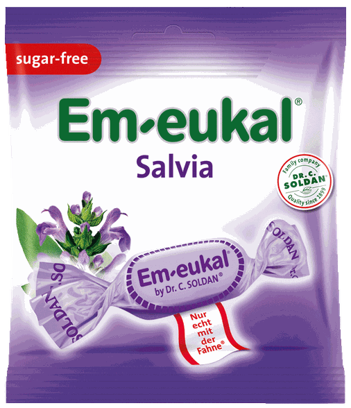 EM-EUKAL Salvia sugar-free konfektes, 50 g