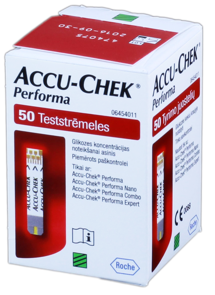 ACCU-CHEK Performa testa strēmeles, 50 gab.