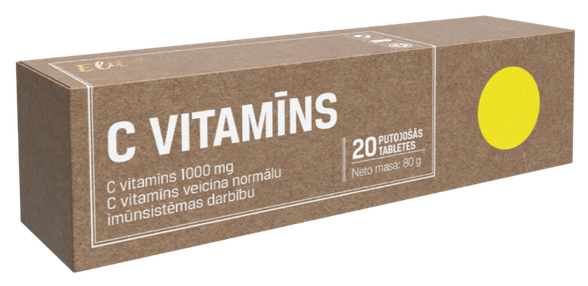 ELITE C Vitamīns 1000 mg putojošās tabletes, 20 gab.