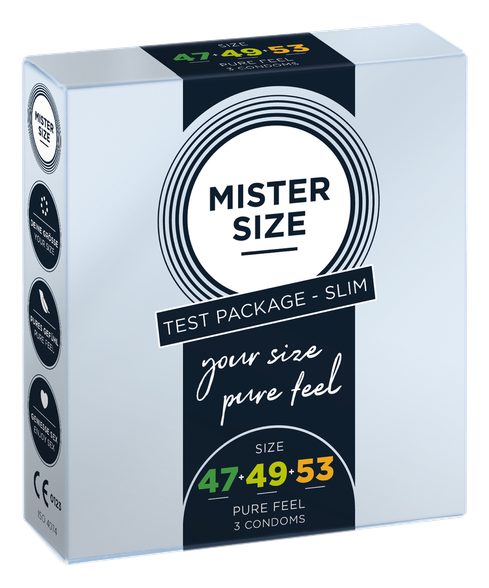 MISTER SIZE 3 sizes 47-49-53 condoms, 3 pcs.