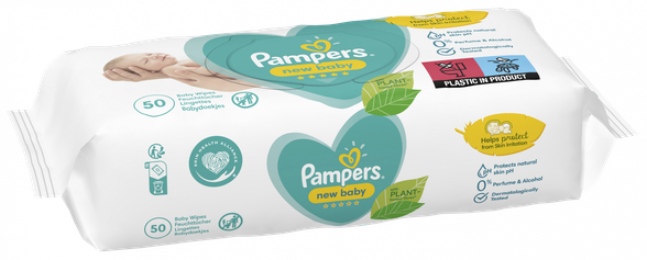 PAMPERS New Baby wet wipes, 50 pcs.