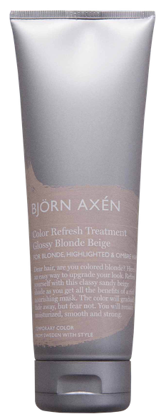BJORN AXEN Color Refresh Treatment Glossy Blonde Beige matu kondicionieris, 250 ml