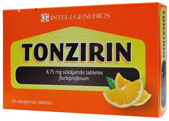 TONZIRIN 8,75 mg sūkājamās tabletes, 24 gab.