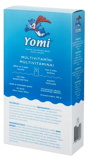 YOMI Multivitamins Chocolate-flavoured jelly bears, 60 pcs.