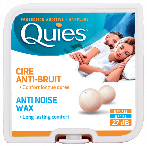 QUIES wax and cotton ear plugs, 16 pcs.