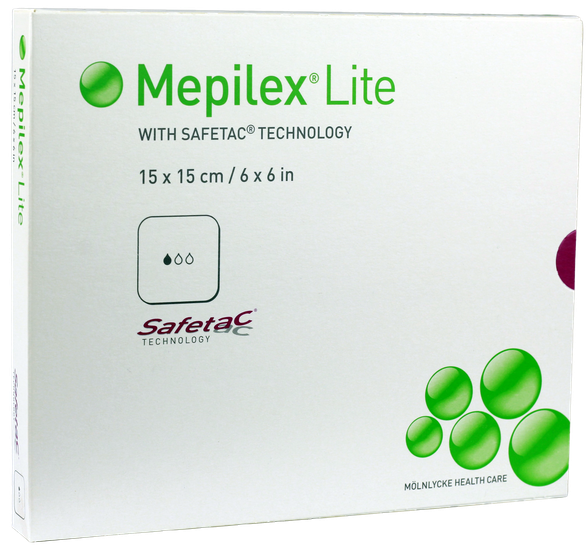 MEPILEX  Lite 15x15 cm wound dressing, 5 pcs.