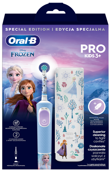 ORAL-B Pro Kids Frozen с дорожным футляром электрическая зубная щетка, 1 шт.