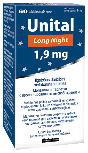 UNITAL Long Night 1,9 mg таблетки, 60 шт.