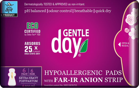 GENTLE DAY Extra Heavy pads, 6 pcs.