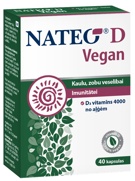 NATEO Vegan SV4000 kapsulas, 40 gab.