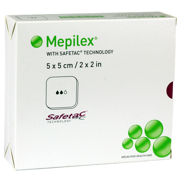 MEPILEX  MEPILEX 5x5cm pārsējs brūču ārstēšanai, 5 gb.,