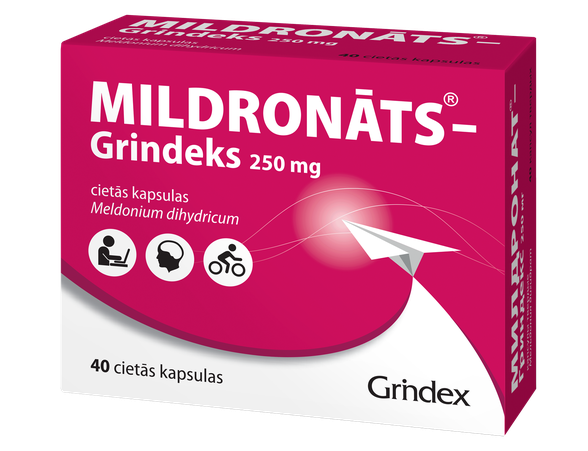 Mildronāts MILDRONĀTS-GRINDEKS 250 мг твердые капсулы, 40 шт.