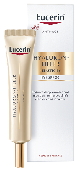 EUCERIN Hyaluron-Filler + Elasticity SPF20 крем для глаз, 15 мл