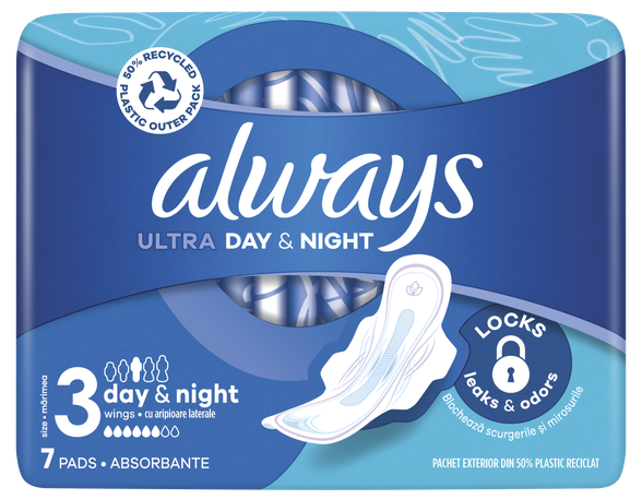 ALWAYS  Ultra Night higiēniskās paketes, 7 gab.