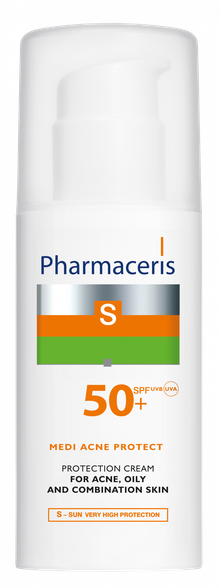 PHARMACERIS Medi Acne Protect SPF 50+ saules aizsarglīdzeklis, 50 ml