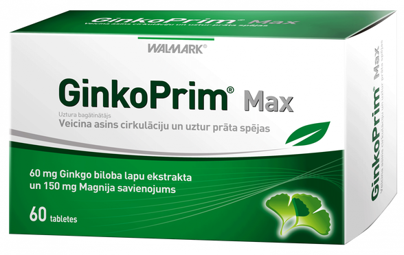 GINKOPRIM   Max 60 mg tabletes, 60 gab.