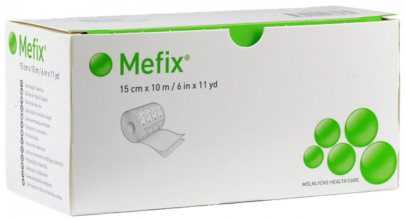 MEFIX 10м x 15см лейкопластырь в рулоне, 1 шт.