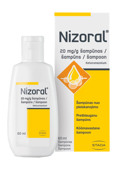 NIZORAL 20 mg/g šampūns, 60 ml