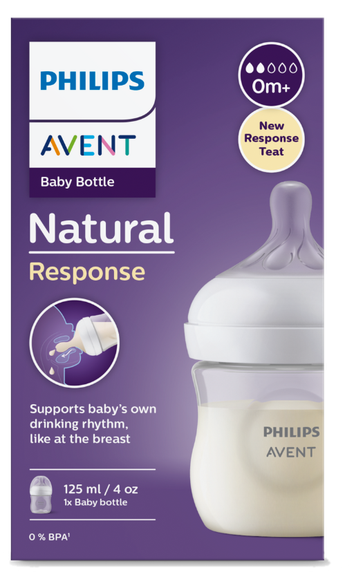 PHILIPS Avent Natural Response 0m+ knupis ar pudeli, 1 gab.