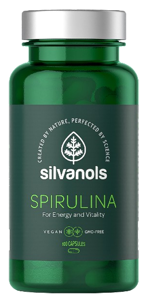 SILVANOLS Premium Spirulina kapsulas, 100 gab.
