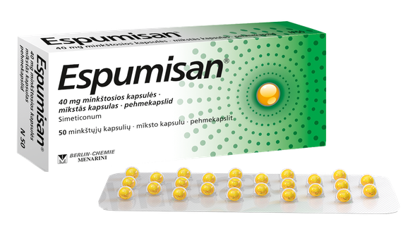 ESPUMISAN  40 mg mīkstās kapsulas, 50 gab.