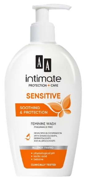 AA Intimate Sensitive mazgāšanas līdzeklis intīmai zonai, 300 ml