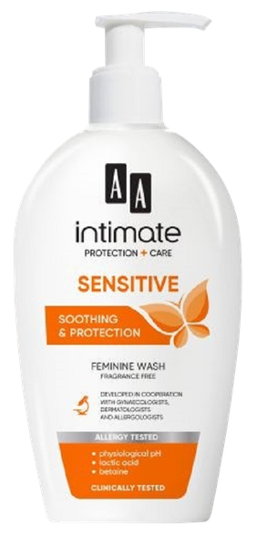 AA INTIMATE Intimate Sensitive mazgāšanas līdzeklis intīmai zonai, 300 ml