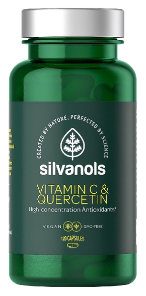 SILVANOLS Premium Vitamin C&Quercetin kapsulas, 120 gab.