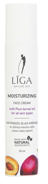 LĪGA with plum kernel oil Moisturizing face cream, 50 ml