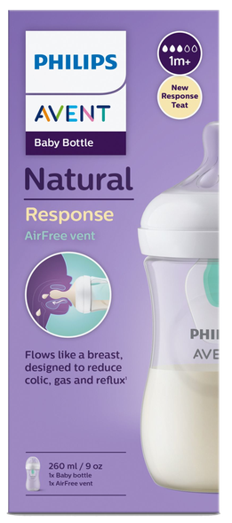 PHILIPS Avent Natural Response 260 мл, 1м+ бутылочка, 1 шт.