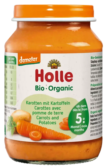 HOLLE Carrot and potato puree, 190 g