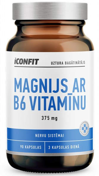 ICONFIT Magnesium B6 375mg kapsulas, 90 gab.