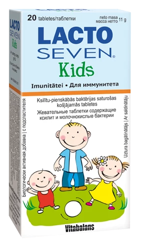LACTO SEVEN Kids жевательные таблетки, 20 шт.