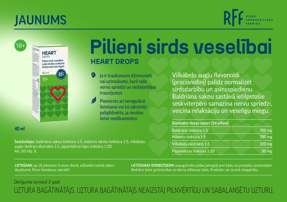 RFF Sirds Veselībai pilieni, 40 ml