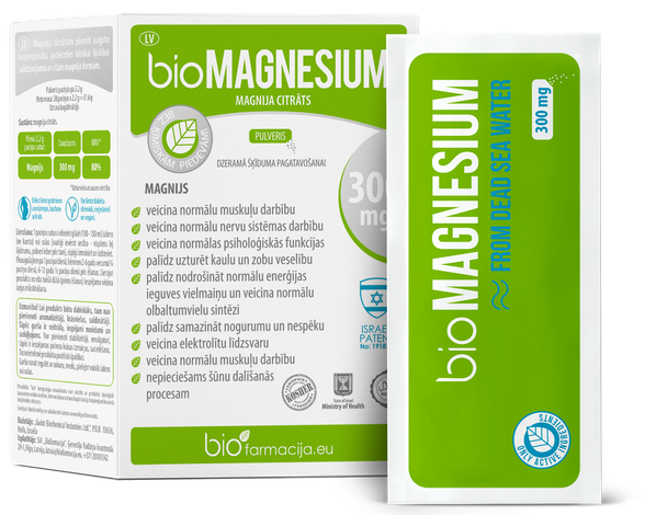 Bio Magnesium 300 mg pulveris, 28 gab.