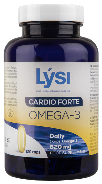 LYSI Omega-3 Cardio Forte kapsulas, 120 gab.
