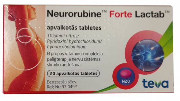 NEURORUBINE Forte Lactab таблетки в оболочке, 20 шт.