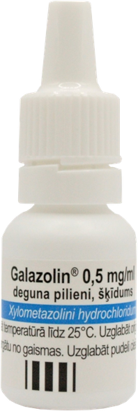 GALAZOLIN 0.5 mg/ml deguna pilieni, 10 ml