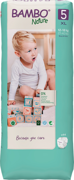BAMBO Nature Tall XL-5 (12-18 kg) diapers, 44 pcs.