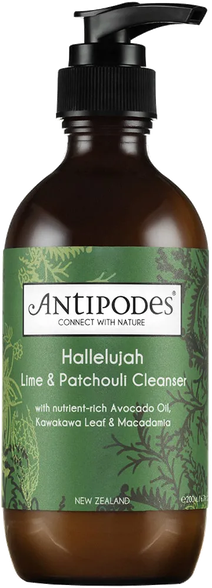 ANTIPODES Hallelujah Lime & Patchouli līdzeklis sejas mazgāšanai, 200 ml