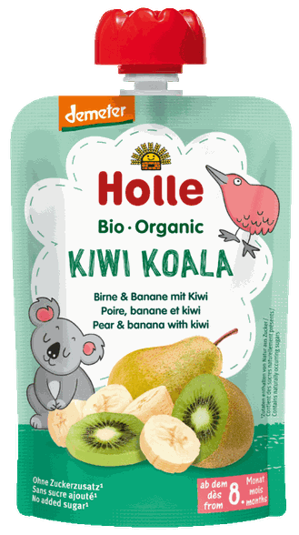 HOLLE Pear, banana and kiwi puree, 100 g