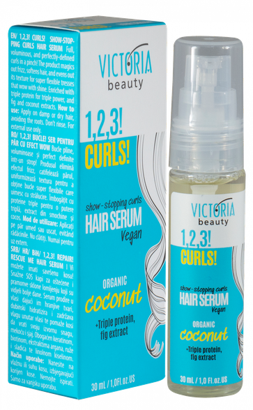 VICTORIA BEAUTY 1,2,3! Curls! for Curly Hair hair serum, 30 ml