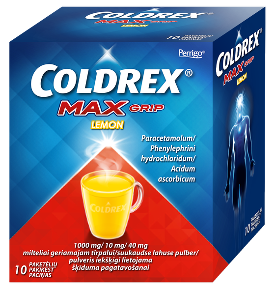 COLDREX  MaxGrip Lemon for oral solution powder, 10 pcs.