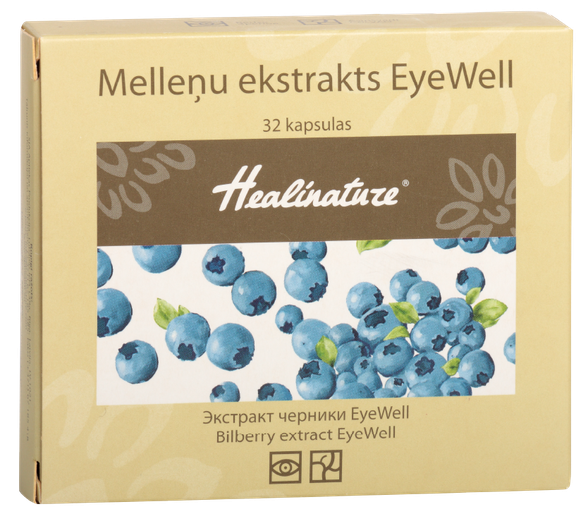 APTIEKAS PRODUKCIJA Healinature Melleņu Ekstrakts EyeWell kapsulas, 32 gab.