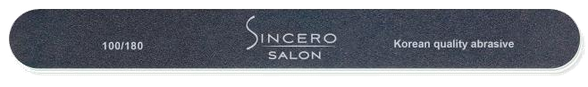 SINCERO SALON Profesional 100/180 Black nail file, 1 pcs.