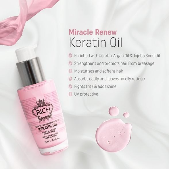 RICH Pure Luxury Miracle Renew Keratin oil, 70 ml