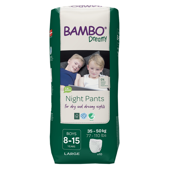 BAMBO Dreamy Night Pants for boys, size L, 35-50 kg diapers, 10 pcs.