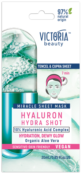 VICTORIA BEAUTY Hydra Shot Hyaluron Sheet facial mask, 1 pcs.