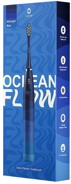 OCLEAN Electric Flow Blue электрическая зубная щетка, 1 шт.